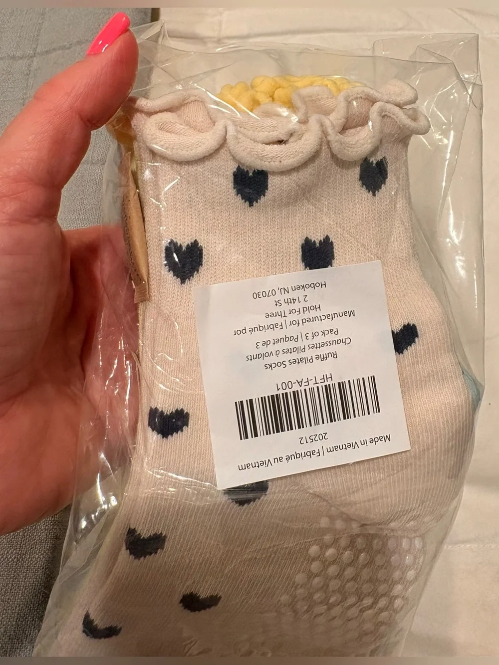 Hold for Three Ruffle Pilates Socks 3-Pack Grip Studio Chic